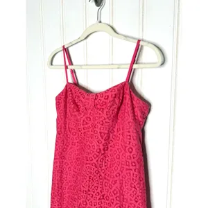 Lilly Pulitzer Pink Lace Mini Dress Sweetheart Anchor Zipper Summer Party Dress thumbnail 9