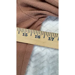 Wilfred Free Aritzia Cropped Cardigan Brown Ribbed Knit Button Front Top Small thumbnail 5