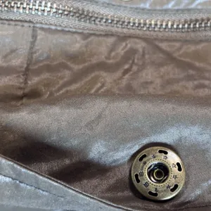 Liz Claiborne Lightweight Utility Jacket Women's L Metallic Brown Zip Snap Waist thumbnail 7