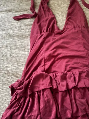 Princess Polly Under the Moonlight Halter Playsuit Wine thumbnail 4