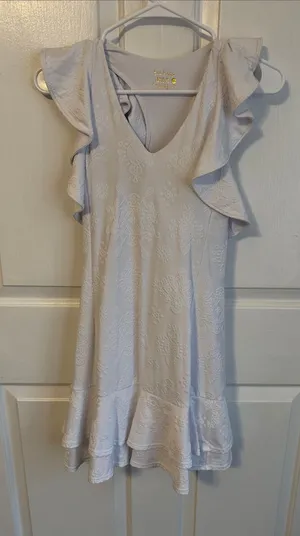 Lilly Pulitzer White Ruffle Luxletic Dress thumbnail 1