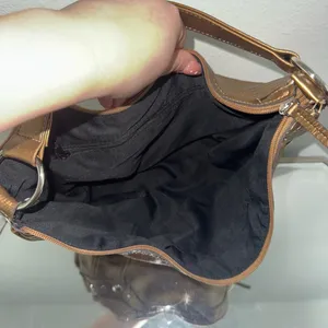 Vintage Y2K Metallic Copper Brown Studded Slouchy Hobo Shoulder Bag thumbnail 10