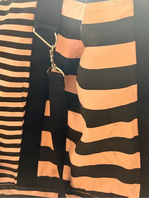 PINK Victoria's Secret Black and Tan Striped Tote thumbnail 7