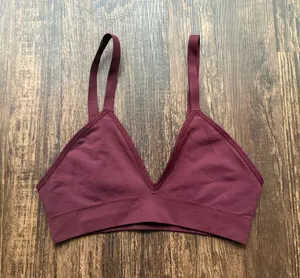 Bomba’s Women’s Burgundy Red Seamless Triangle Bralette - Size XS/S thumbnail 1