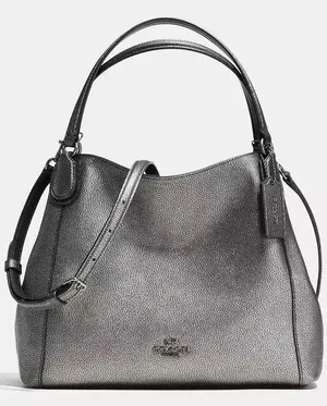 Coach Edie Shoulder Bag 28 Metallic Pebble Leather thumbnail 1