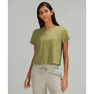 ✨ Lululemon Classic-Fit Cotton-Blend Bronze Green Sz Small T-Shirt✨ thumbnail 2