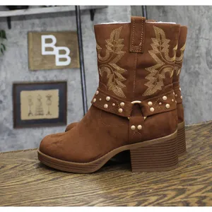 NWT Sun + Stone Womens Norahh Moto Midshaft Bootie Russet Microsuede Brown 8.5M thumbnail 6