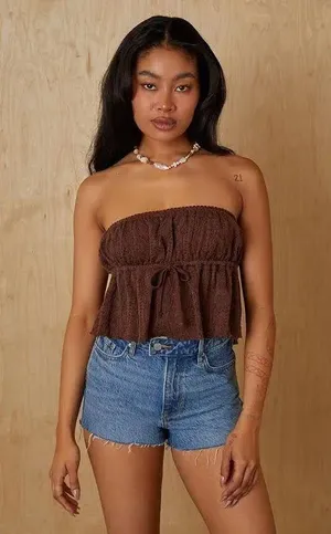 PacSun lace babydoll tube top thumbnail 1