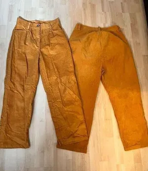 NEW High Waisted Corduroy Pants Straight Leg Loose Trousers Pockets L thumbnail 2