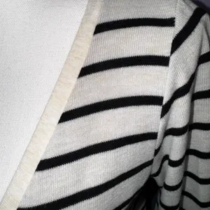 Poof! Striped Cream and Black Cardigan with Elbow Patches thumbnail 7