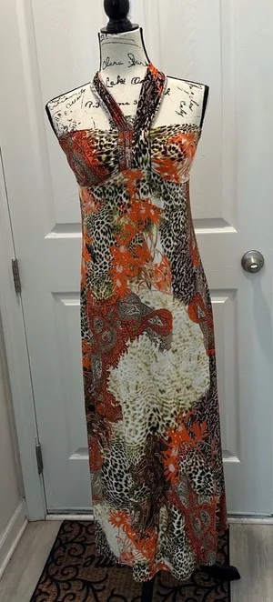 Mlle Gabrielle Halter Maxi Dress thumbnail 1