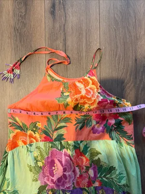 FARM Rio Floral Tiered Mini Dress- size XS thumbnail 7