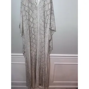 Alexis Long Sleeveless Snakeskin Printed Maxi Dress With Cape XS Flowy EUC thumbnail 7