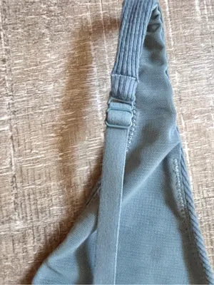 SKIMS Cotton Rib Plunge Bralette Blue Size Medium Light Support Lounge Bra M⁠ thumbnail 9