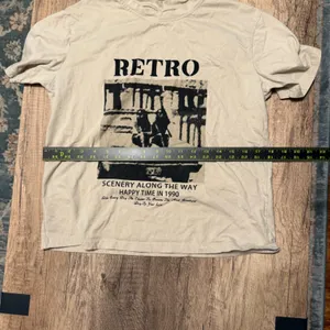 Retro Scenic Graphic Tee Cream Small thumbnail 2
