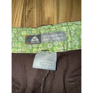 NikeY2K ACG Hiking Shorts Size 10 Women Brown Conditions‎ Gear Floral Embroidery thumbnail 5