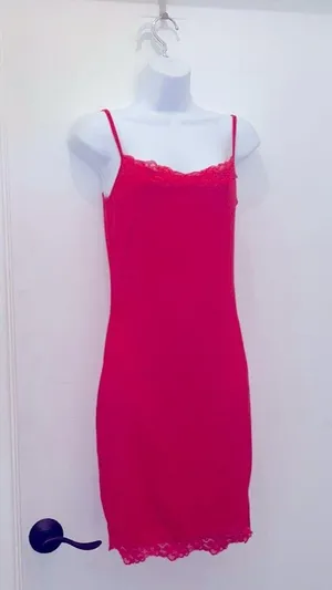 - New lace trimmed satin slip sleep dress size small thumbnail 3