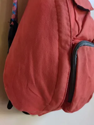 KAVU Rope Sling Backpack Coral Orange Canvas Crossbody Hiking Travel Bag thumbnail 4