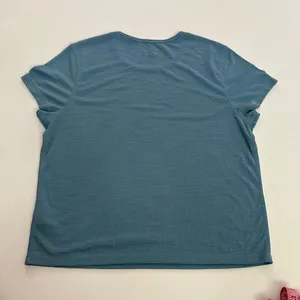 Athleta Blue Performance Tee Size M Lightweight Activewear Top thumbnail 2