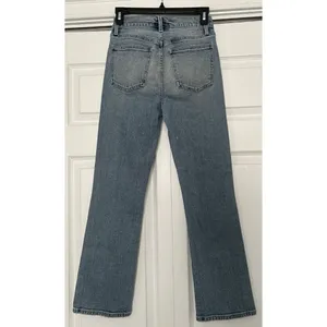 Pistola High Rise Straight Ankle Leg Vintage Denim Exposed Button Fly Size 26 thumbnail 3