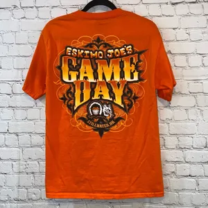 Eskimo Joe's Stillwater OK Graphic Tee Medium Orange Game Day Shirt Double Sided thumbnail 2