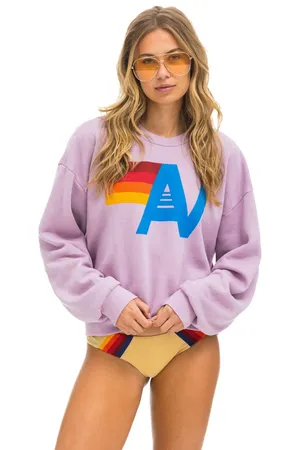 Aviator Nation Mauve Logo Relaxed Crewneck Sweatshirt Small Sold Out! Loungewear thumbnail 1