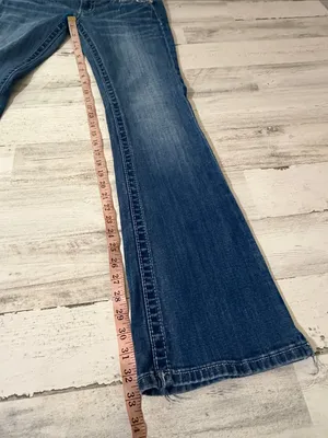 Miss Me Blue Embellished Fleur-de-Lis Bootcut Jeans Size 28 thumbnail 12