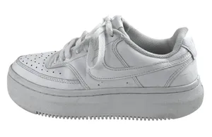 Nike Court Vision Alta Womens White Leather Platform Trainers Sneakes Shoes 8.5 thumbnail 1