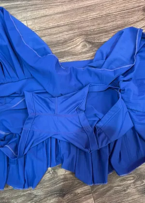 Gold Hinge Pleated Tennis Skirt Blue thumbnail 3