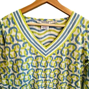 Gretchen Scott Womens Tunic Coverup Top Size S Beachy Resort Vacation Coastal thumbnail 2