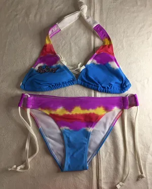 Hooters Bin 41 #5 New Girl Rare Vintage 2Pc Tye Dye Bikini Size Small thumbnail 1