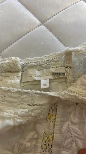 LoveShackFancy Steffi Pale Blue Boho Top Blouse Size XS thumbnail 5
