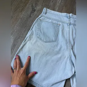 VTG Wrangler Mom Shorts Baggy Shorts Blue Faded Size 14 31 32 thumbnail 7