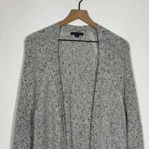 American Eagle Knit Cardigan Sweater Size L Gray Open Front Knit Cozy Comfort thumbnail 3