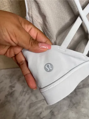 lululemon athletica Light Gray Crisscross Strappy Sports Bra thumbnail 3