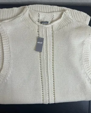 Aerie cream mock neck sweater vest size large NWT thumbnail 1