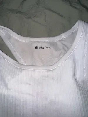 Lululemon White Ebb to Street Cropped Racerback Tank Top thumbnail 2