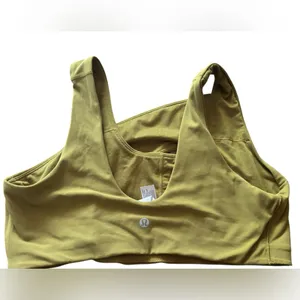 LULULEMON Nulu Cross-Front Yoga Bra *Light Support, B/C Cups Auric Gold size 12 thumbnail 2