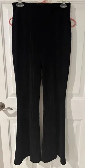 Modish Rebel Black Flare Leggings High Waist Stretch‎ Casual Pants thumbnail 1