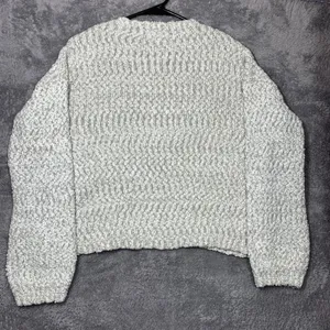 Yes/Lola‎ Women's Textured Knit Sweater Size Small Gray Long Sleeve Pullover thumbnail 5