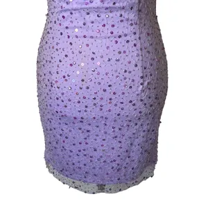 Dyspnea Paris Circa 2004‎ Dress Women Small Purple Sequin Cowl Neck Mini Party thumbnail 6