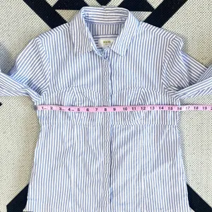 Maeve x Anthropologie Corset Button Down Striped Blouse Size 2 Petite thumbnail 7