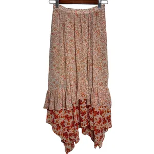 Free People Zuma Floral Tiered Skirt Women‘s Sz. 0 thumbnail 4