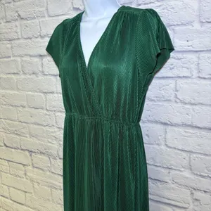Baltic Born Athena Pleated Maxi Dress Forest Green Maxi Dress Large NWT wedding thumbnail 12