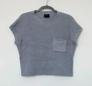 Cropped sweater vest Gray Size M thumbnail 1