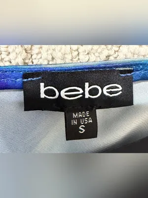 bebe Women's Blue Multi Watercolor V-Neck Maxi Dress Size S NWT Made in USA thumbnail 2