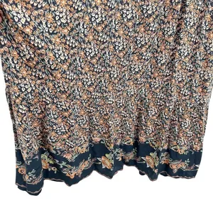 Angie Ditsy Floral Print‎ Maxi Dress Smocked Long Sleeve Bohemian Chic Ruffle thumbnail 7