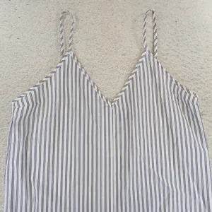 Sandro Paris Striped Slip Dress Blue White Cotton V-Neck Mini Size 38 R20002E-10 thumbnail 7