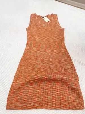 peppermayo orange fitted vneck stretchy mini dress thumbnail 1