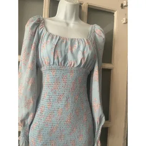 CISTAR Long Sleeve‎ Floral Smocked Waist Mini Dress thumbnail 6